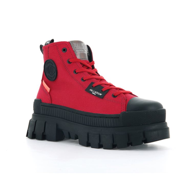 Chaussures Plateforme Palladium Revolt Hi TX Femme Rouge | FR MRO153U